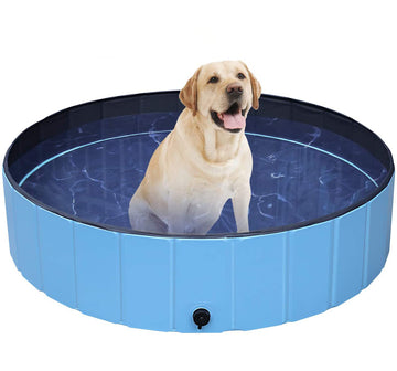 SKONYON 折りたたみ式犬用ペットバスプール 犬、猫、子供用子供用プール